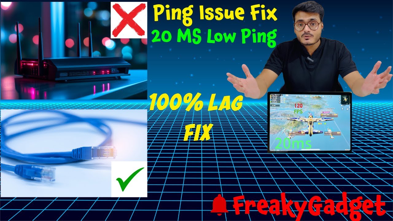 20 MS LOW PING | Network Issue Fix | 🔥PUBG Mobile Fix High Ping In BGMI | With Ethernet to Type C |