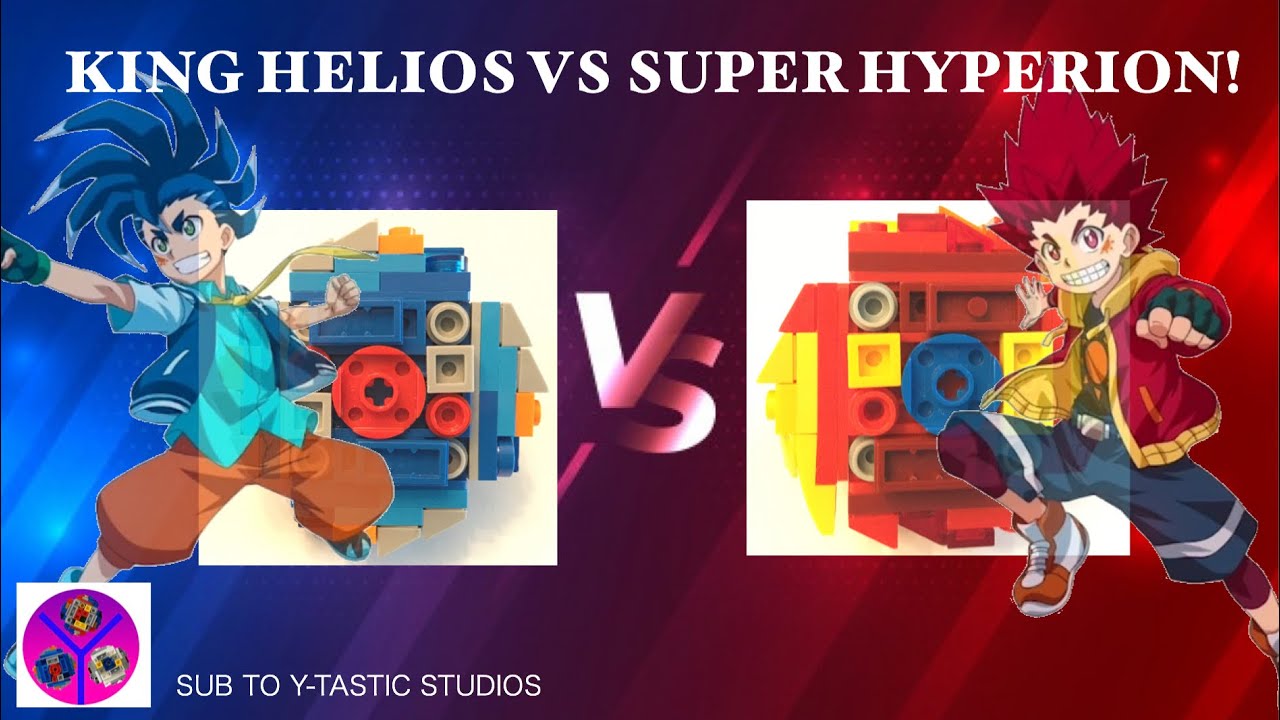 LEGO King Helios VS Super Hyperion! | LEGO BEYBLADE battles | BEYBLADE Burst Super King