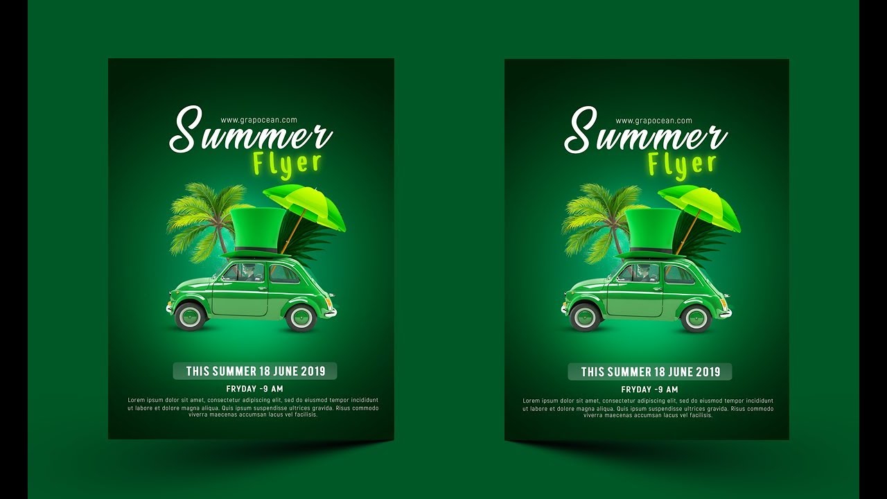 Flyer Design in Photoshop | Summer Party Flyer Tutorial