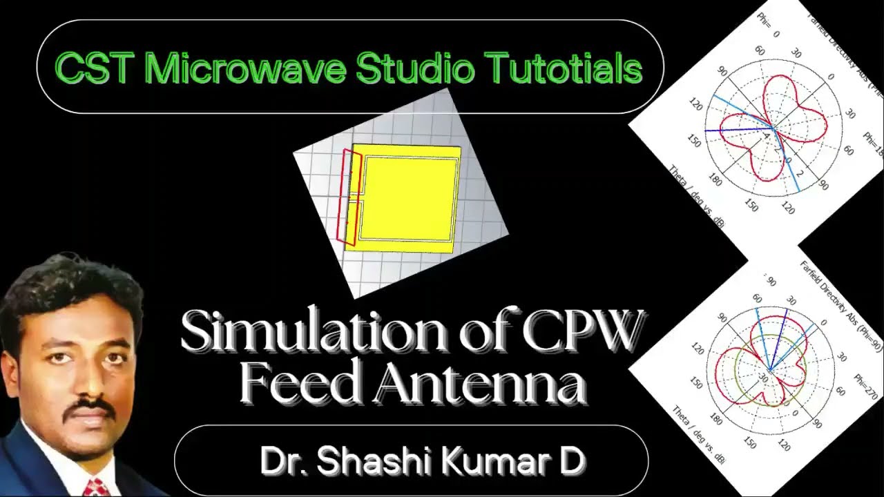 CPW Feed Microstrip Patch Antenna Design in CST MW Studio