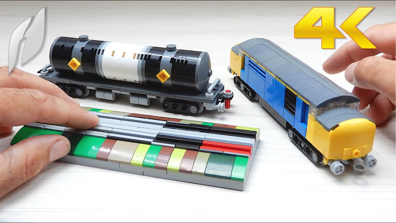 How to Build British Rail Class 37 with Tank Car and Rails (MOC - 4K)