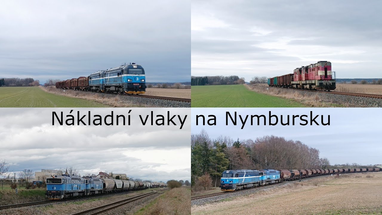 N&aacute;kladn&iacute; vlaky na Nymbursku (Trat 071,061) - &Uacute;nor + Březen  2024