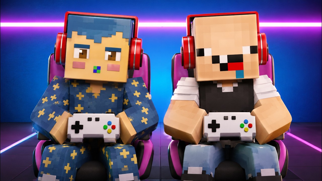 فلم ماين كرافت : زعرور و كركور و دودو المشاكسين يلعبون العاب الفيديو 🔥😱