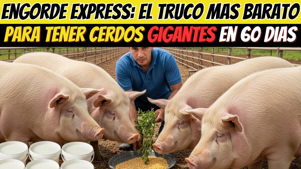 MAÍZ FERMENTADO Casero Mis 4 Cerdos engordaron 110 Kilos en 60 Días Engorde Rápido Método