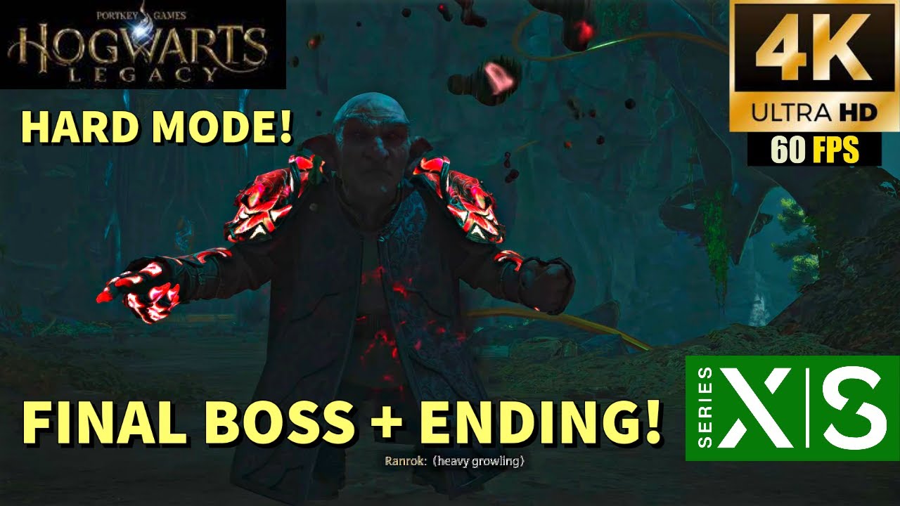Hogwarts Legacy: Ranrok Dragon Boss - FINAL BOSS + Ending, Hard Mode. Dark Arts Build