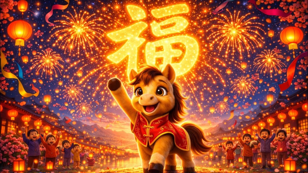 《小馬奔騰賀新春》｜Galloping into the New Year｜紅衣小馬奔騰來，馬到成功好運開｜Original Kids Song