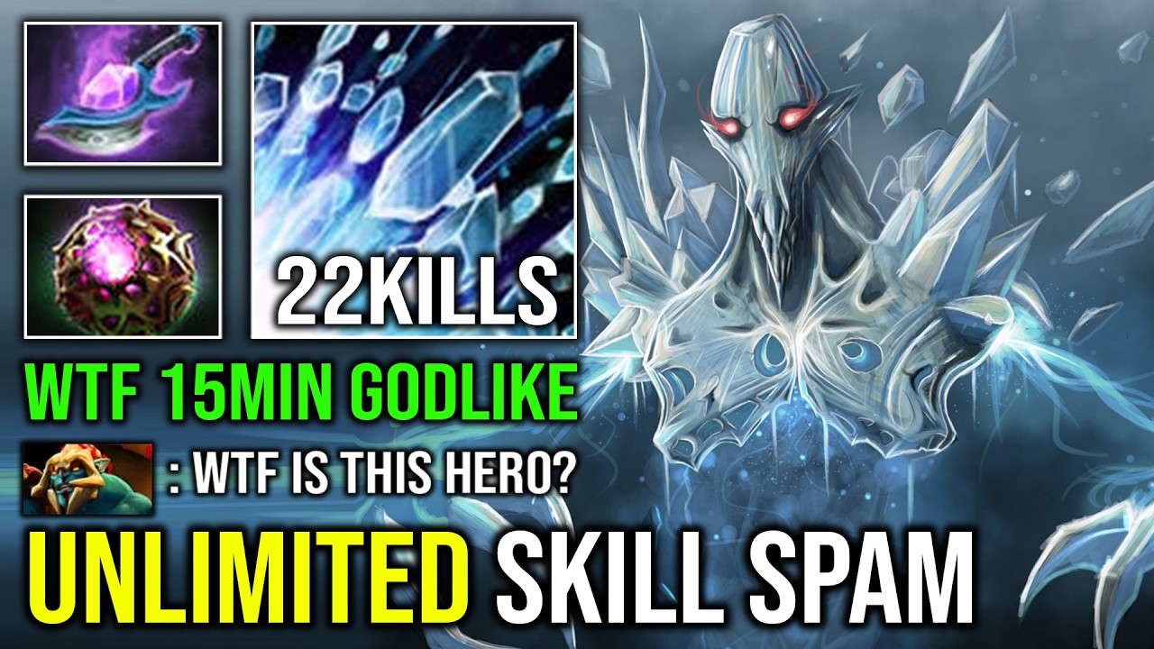 UNLIMITED SKILL SPAM 1 Shot Ice Blast 15Min Beyond Godlike Longest Range Chilling Touch AA Dota 2