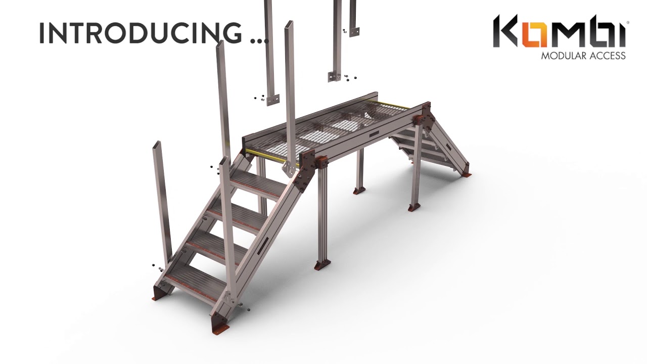 Product Overview | Platforms and stairs installation animation