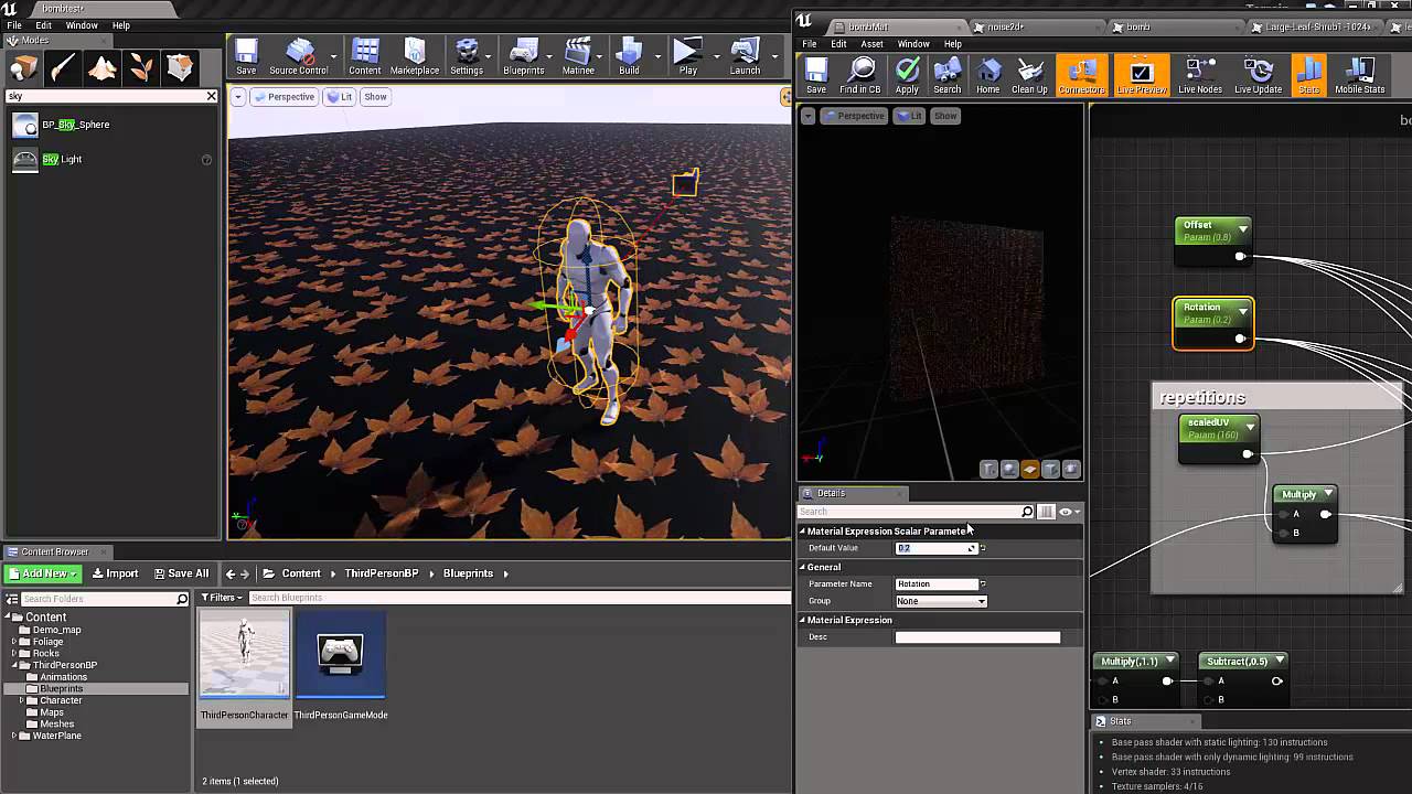 Unreal Engine 4 Random Texture Placement Material