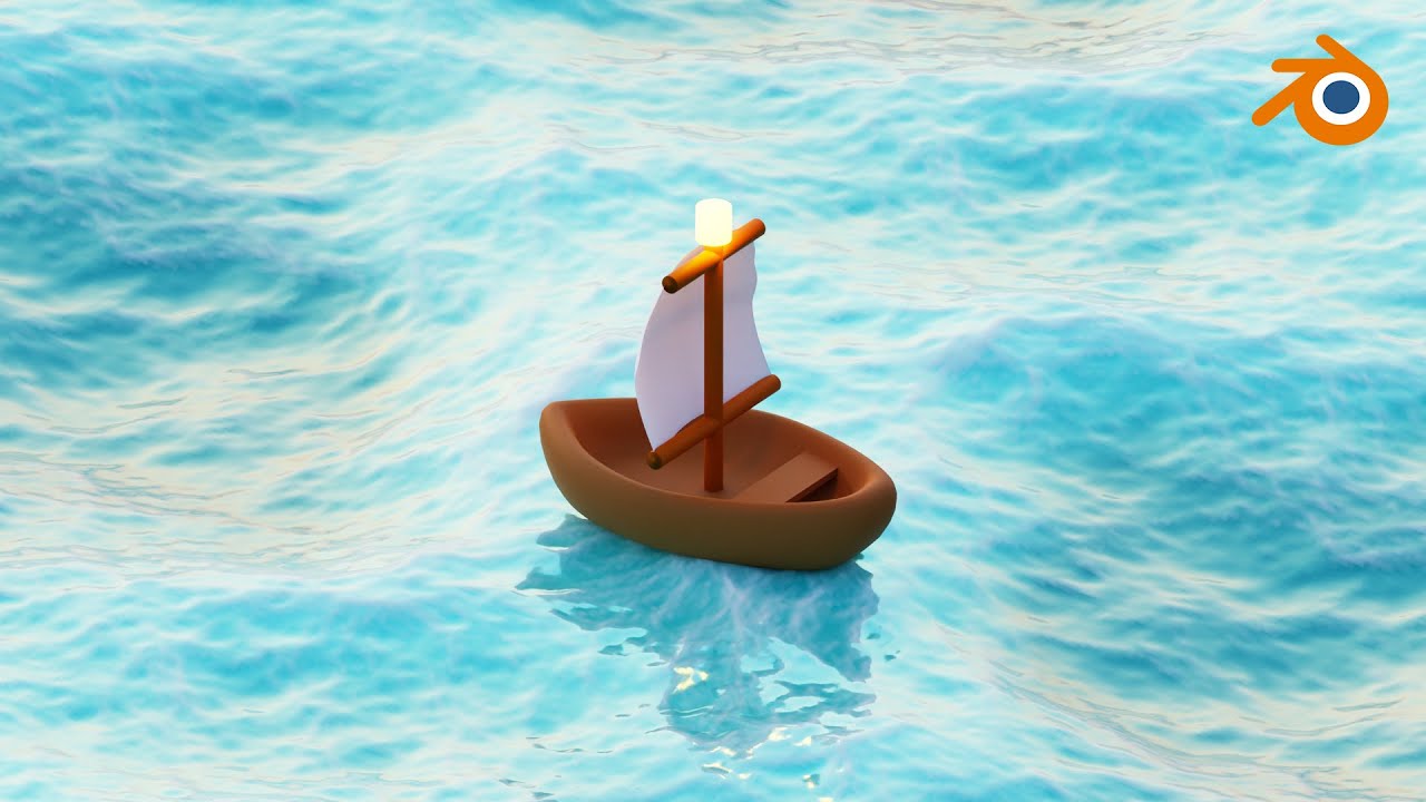 🌊Анимация морской сцены в Blender.