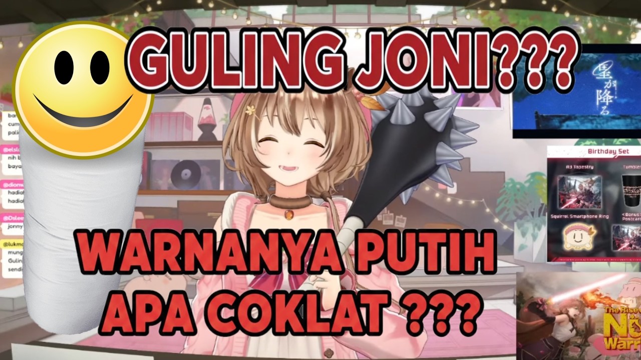 Risu penasaran dengan guling joni [@Ayunda Risu hololive-ID]