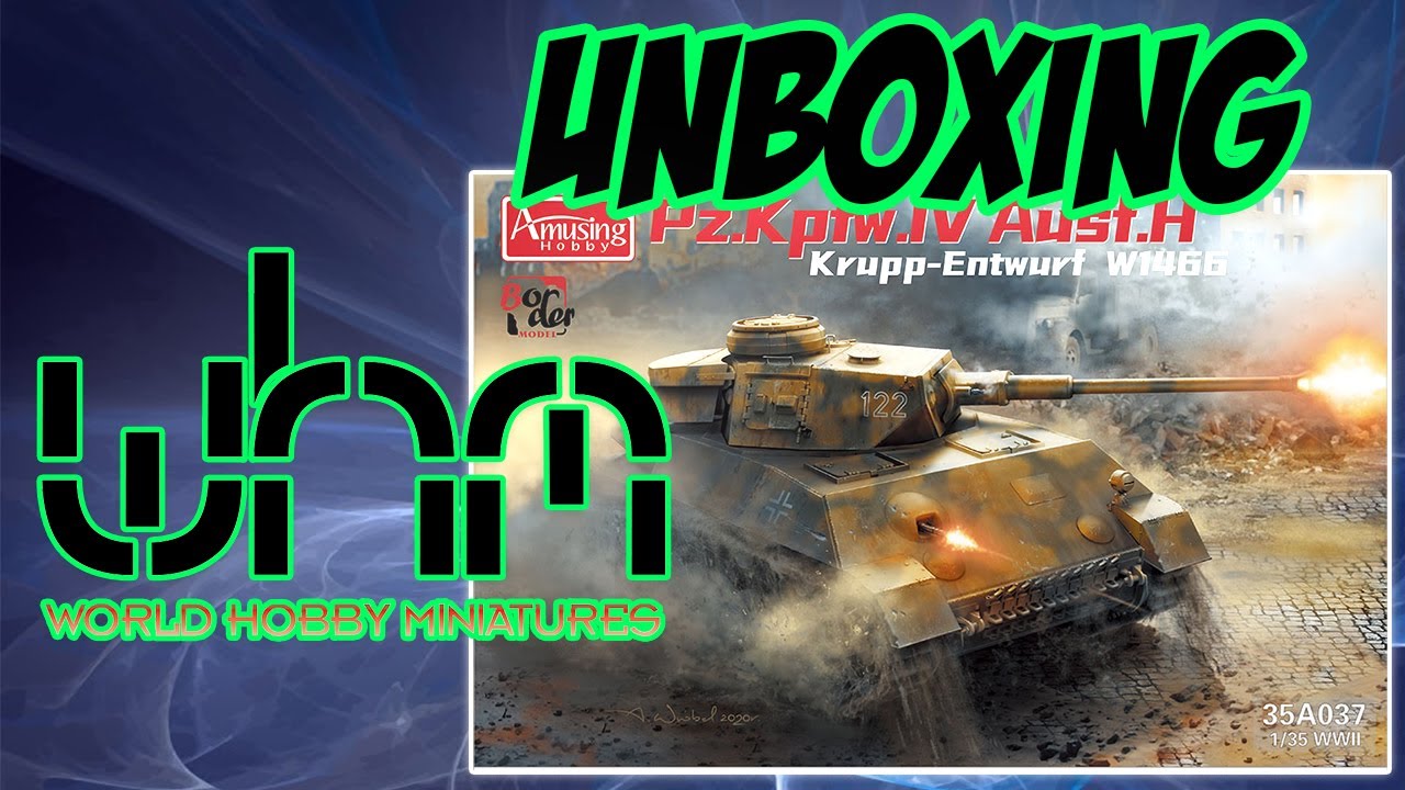 UNBOXING Amusing Hobby 1/35 35A037 Panzer IV Ausf.H Krupp Entwurf W1466
