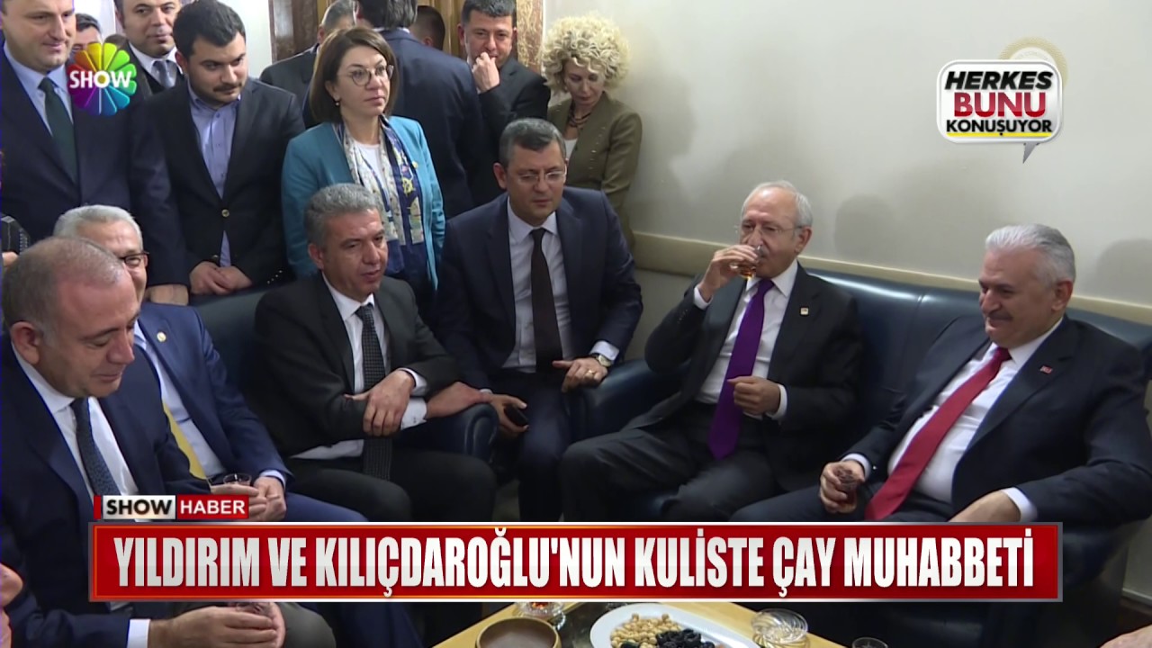 Yıldırım ve Kılıçdaroğlu'nun kuliste çay muhabbeti