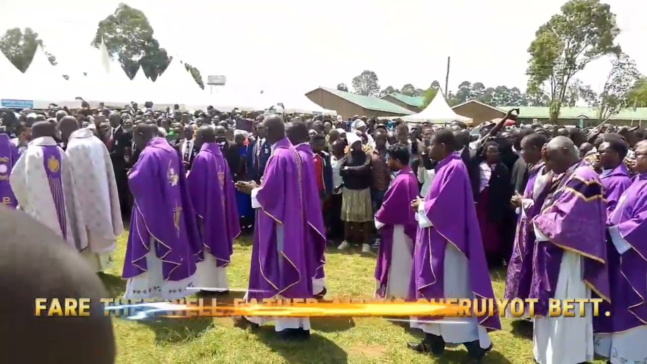 RV.FATHER ALLOIS BETT FUNERAL MASS PROCESSlON ENTOURAGE.