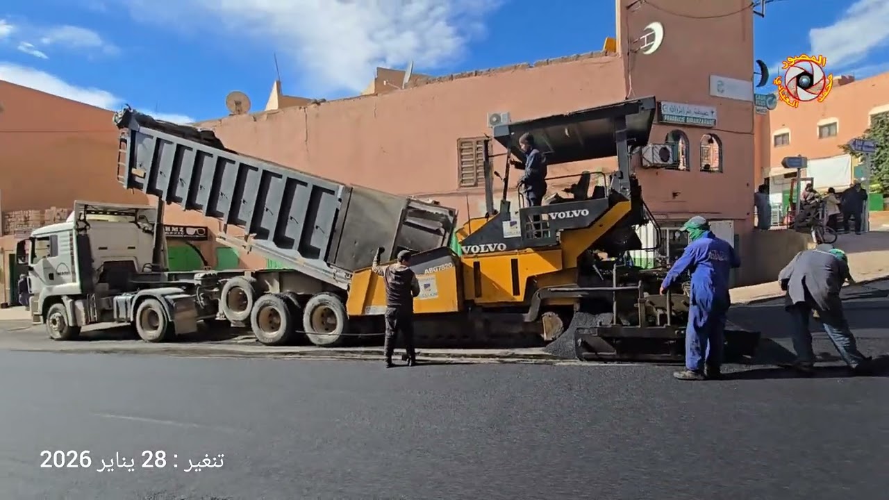 تنغير : بداية أشغال تزفيت شارع بئرنزران 