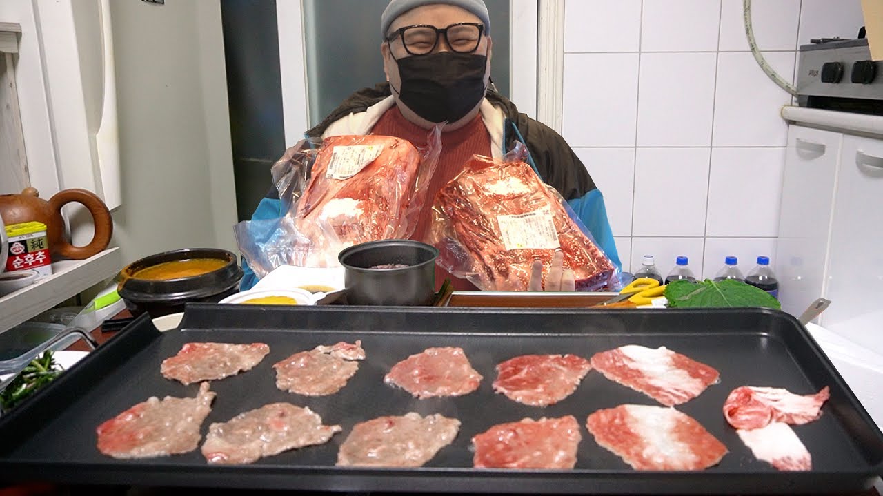 아프리카TV에서 소송각?ㅜ│법카로 한우 정육점을 털어버렸다!...강원한우 먹방 Korean luxury Flex Grilled Beef Mukbang Eatingshow