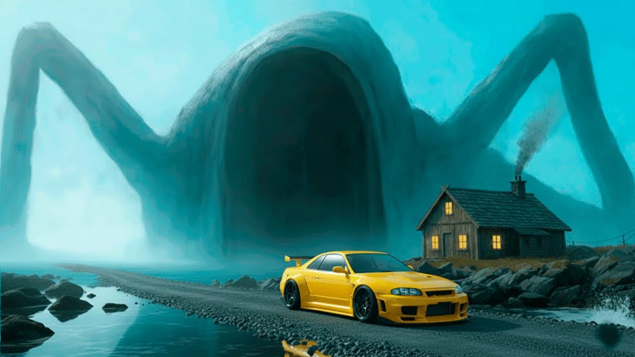 SEA EATER ATACKED MY NISSAN GT R R34 YELLOW