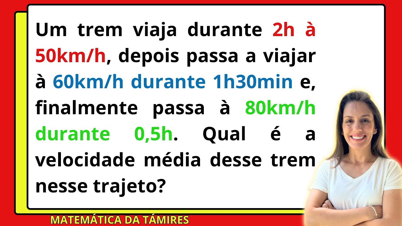 🚆VELOCIDADE M&Eacute;DIA COMO VOC&Ecirc; NUNCA VIU! @matematicadatamires