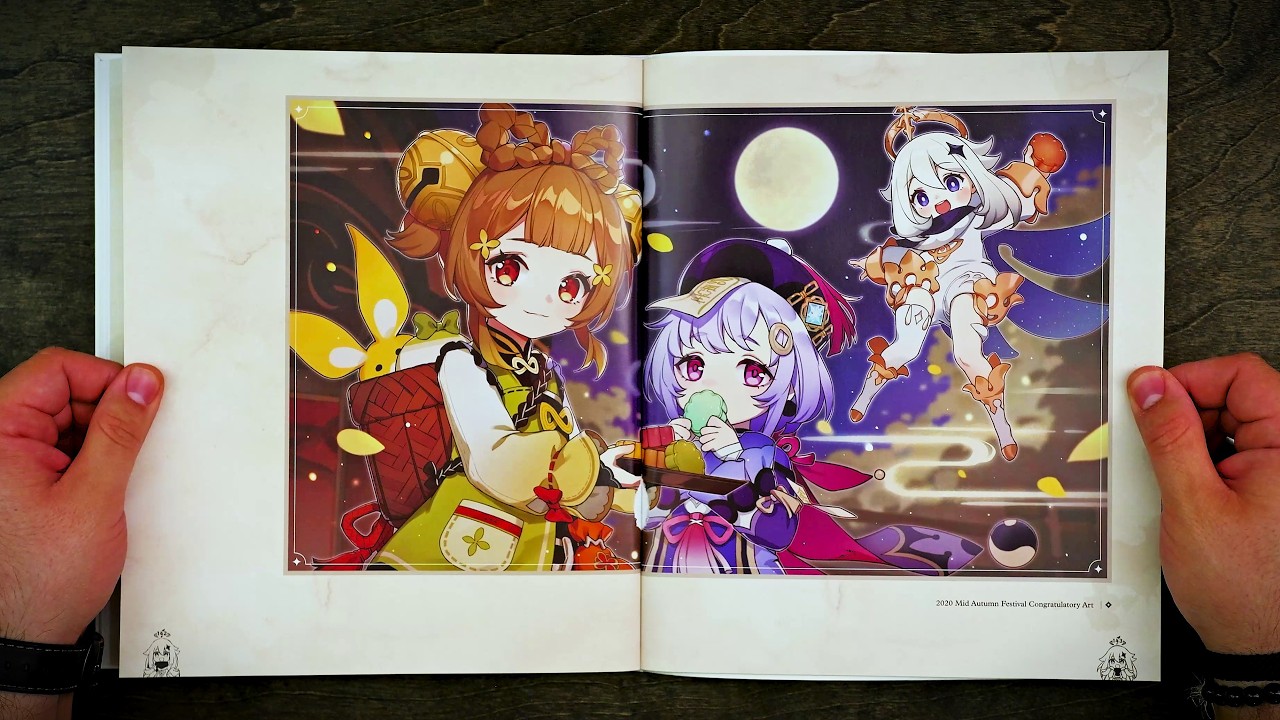 GENSHIN IMPACT: Official Artbook Vol. 1 - Artbook ASMR - Flip Through, Relaxing, Pageturning