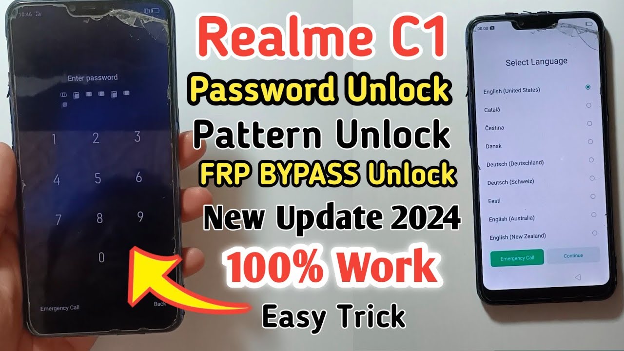 Realme C1 password unlock | Realme C1 (RMX1811) Hard Reset/Frp Bypass New Update 2024