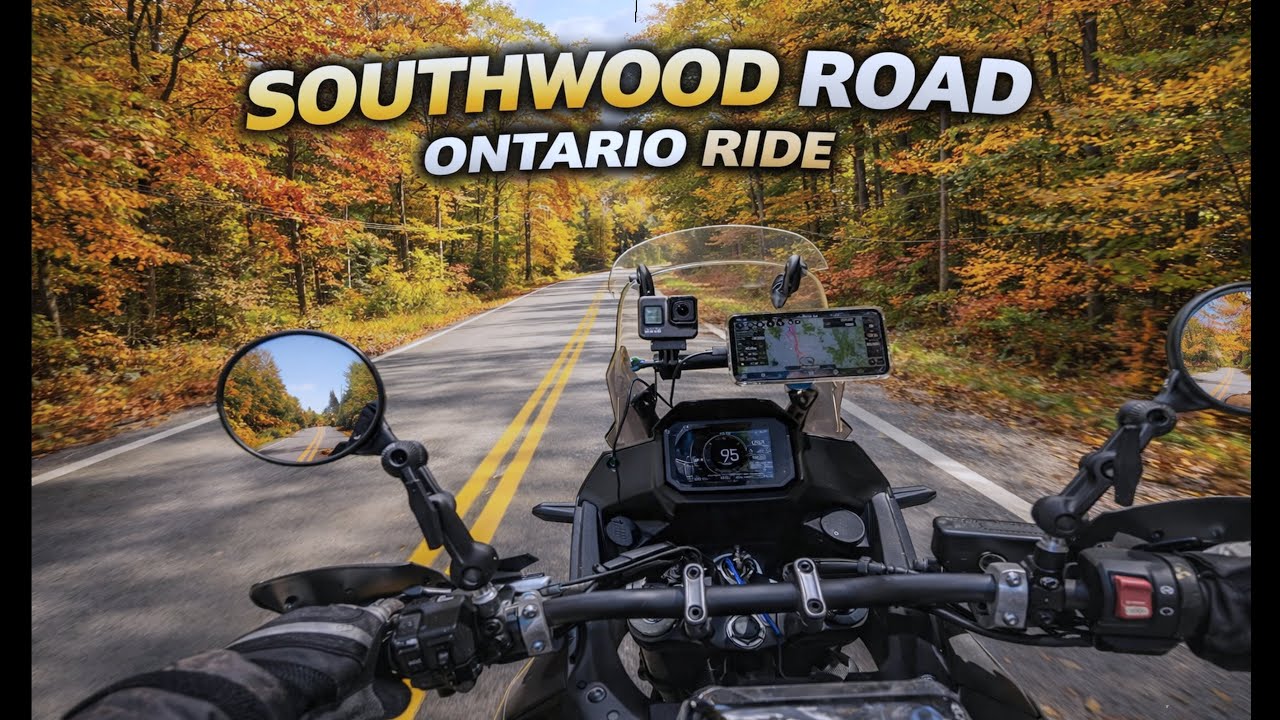 🌄 Scenic Motorcycle Ride on Southwood Road | Ontario Backroads POV | Honda Transalp 750