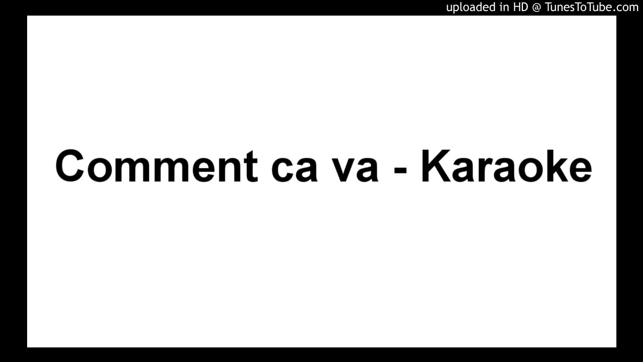 Comment ca va - Cover
