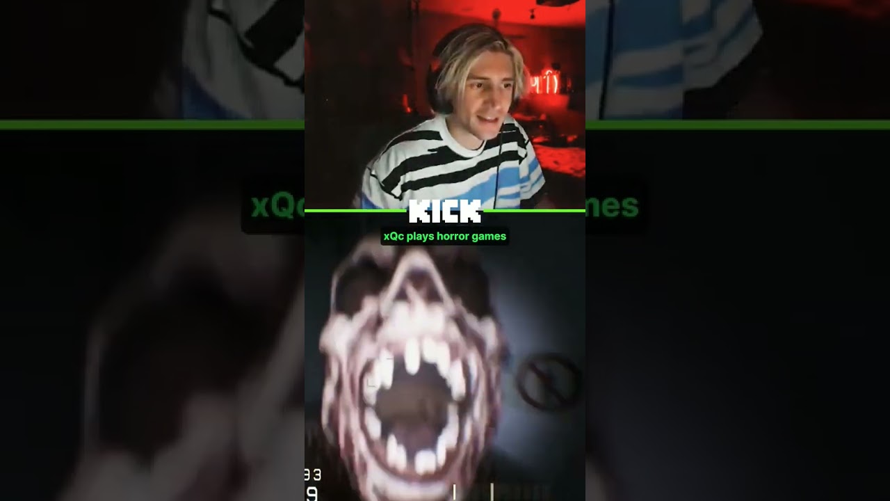 xQc plays horror games & screams like a girl