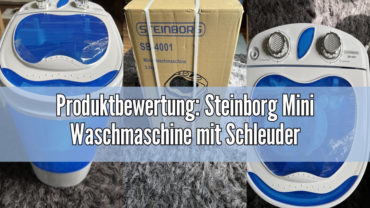 Produktbewertung: Steinborg Mini Waschmaschine mit Schleuder | Waschautomat bis 3 KG | Reisewaschmas