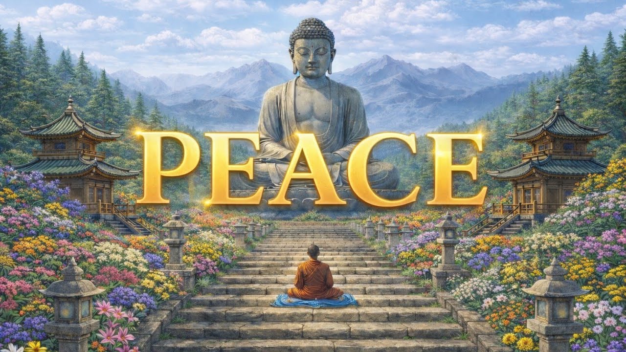 🍀 Inner Peace Meditation | Beautiful Buddha Nature Scene #meditation #relax 