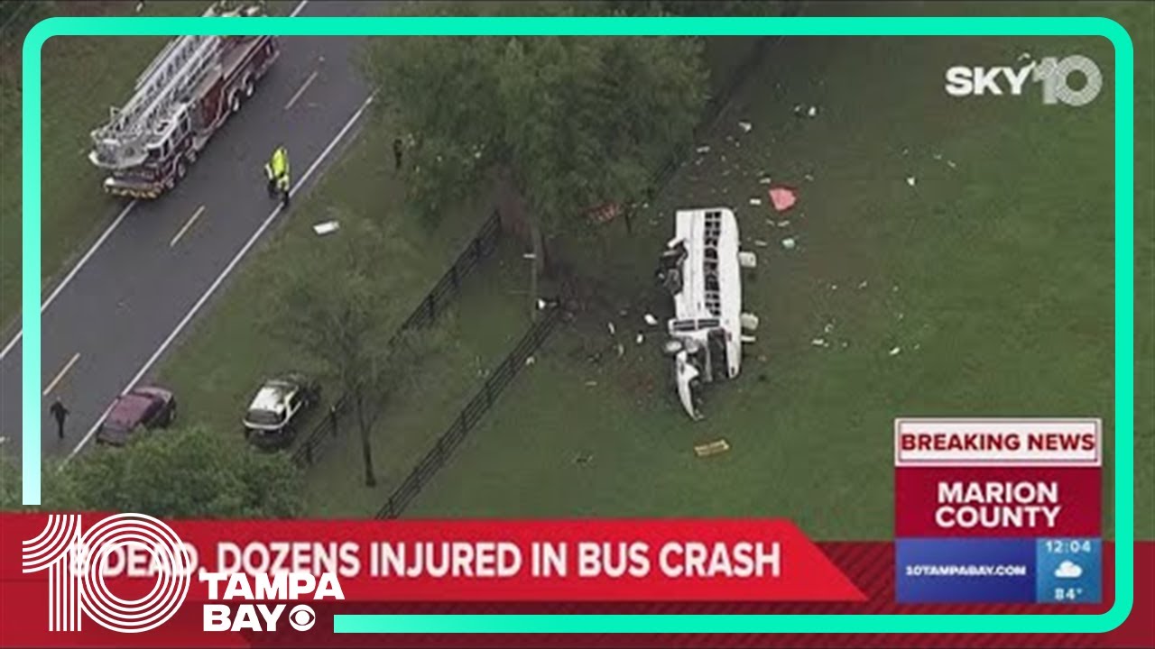 8 dead, dozen hurt in bus crash near Ocala, Florida