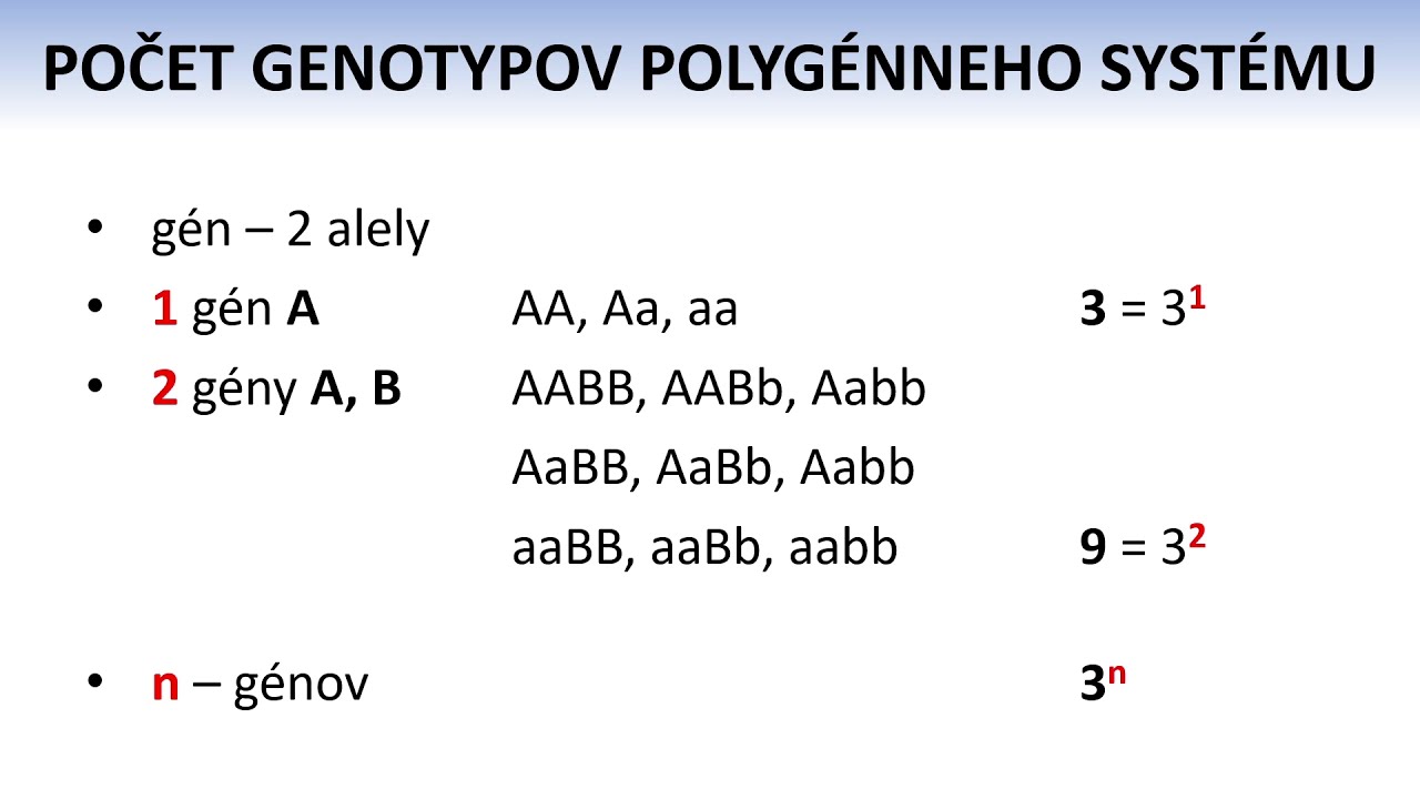 Dedičnosť kvantitatívnych znakov.