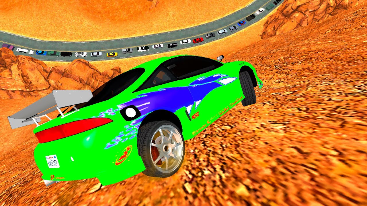 GTA 4 Cliff Drops & Crashes (Real Cars Mods) ep.64