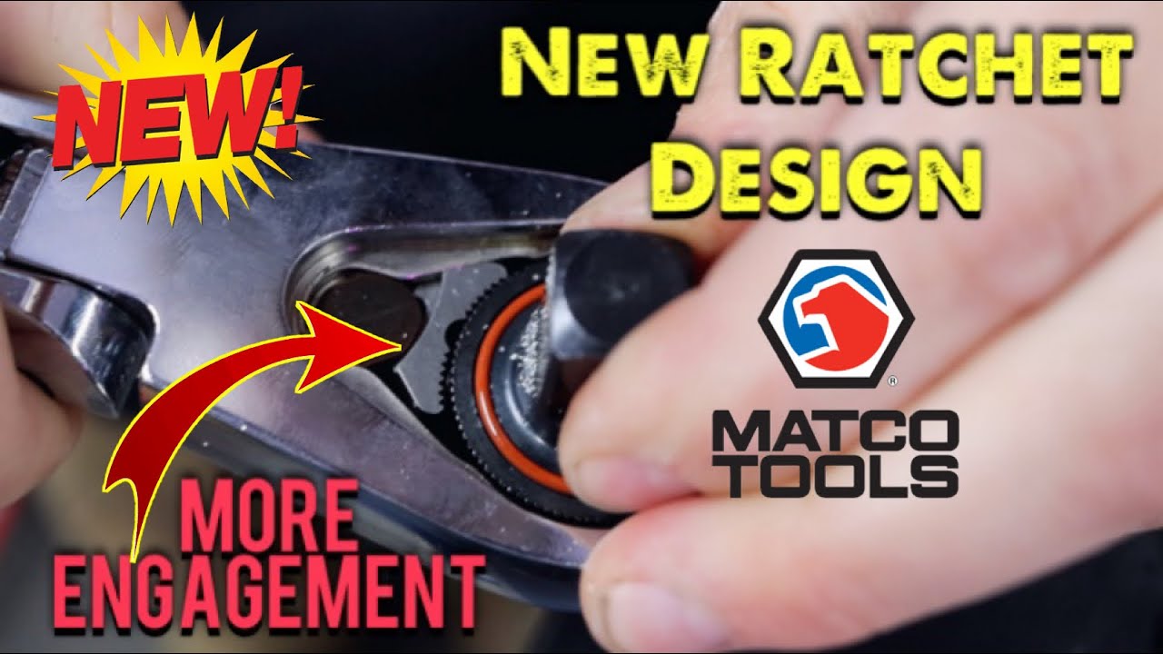 Новый улучшенный дизайн храпового механизма Matco Tools, больше захвата для большего крутящего мо...