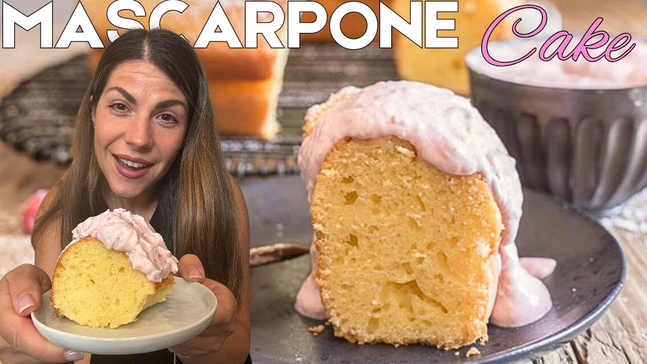 SIMPLE ITALIAN MASCARPONE CAKE WITH RASPBERRY CREAM 🍰