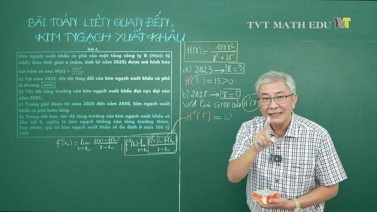 KIM NGẠCH XUẤT KHẨU, T&iacute;nh đạo h&agrave;m, t&iacute;ch ph&acirc;n, giới hạn nhanh ch&oacute;ng bằng m&aacute;y t&iacute;nh, Thầy Trần Văn To&agrave;n