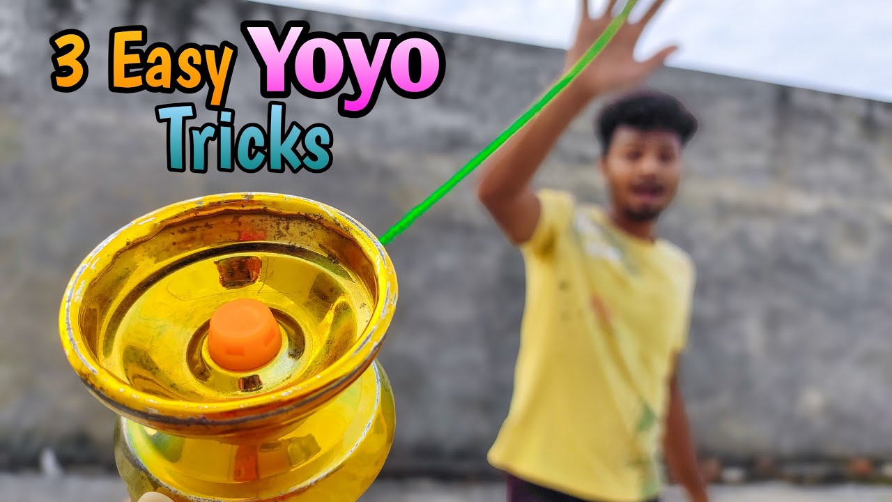 3 Easy Yoyo Tricks in Hindi || Walk the Dog, Rock the Baby, Bind trick || Yoyo Toy Trick
