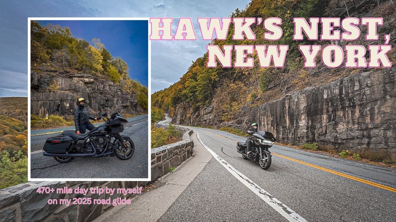 470+ Miles to Hawks Nest, New York on my 2025 #harleydavidson #roadglide