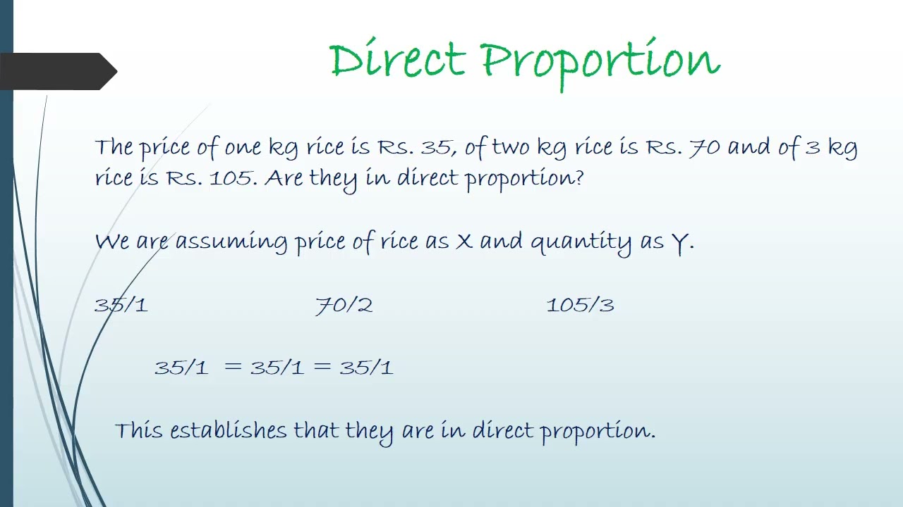 Direct & Inverse Proportions