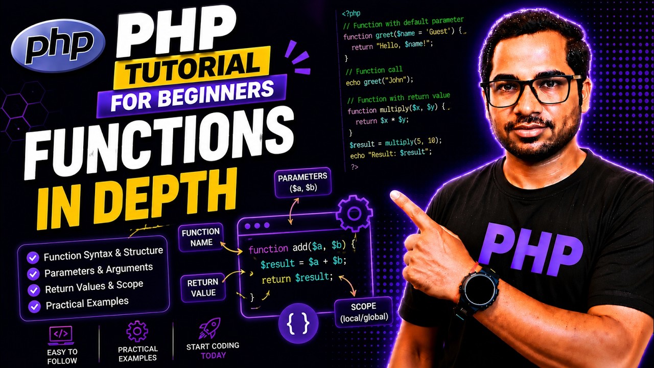 PHP Functions | PHP Tutorial for Beginners in Hindi