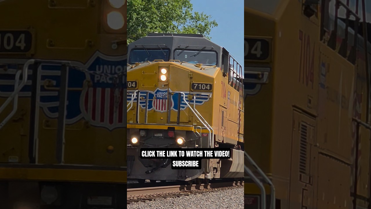 C44ACM IN THE CLASSIC FLAGGED SCHEME LEADS A COAL TRAIN INTO KANSAS CITY! #shorts #train #railway
