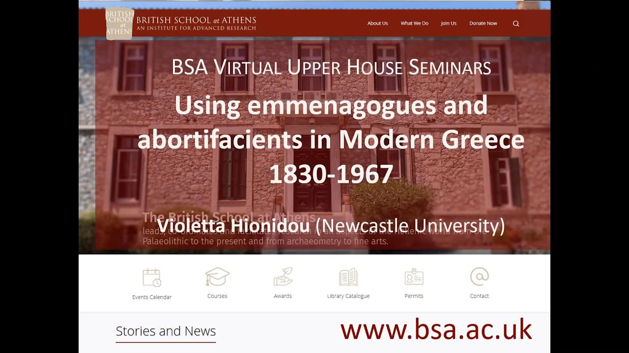 Violetta Hionidou, &lsquo;Using emmenagogues and abortifacients in Modern Greece, 1830-1967&rsquo;