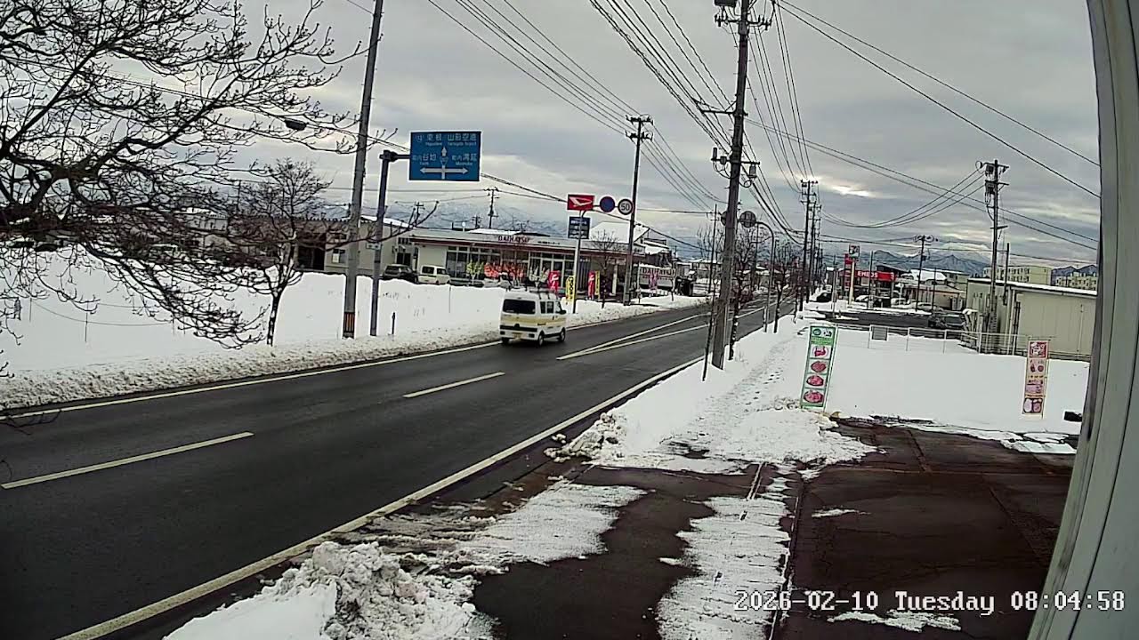 山形県西村山郡河北町谷地月山堂県道282号線ライブカメラ Yamagata Nsimuragun Live Camera.world.cam