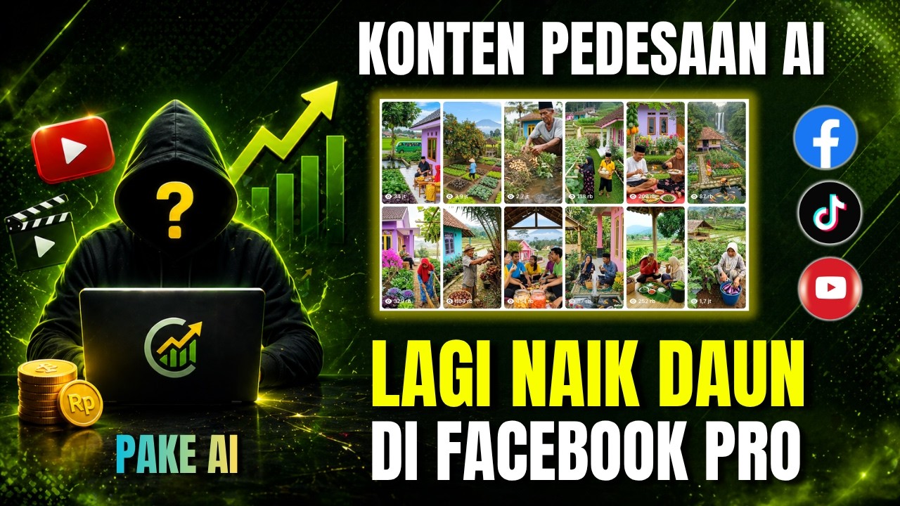 Konten AI Tema Desa Viral di Facebook Pro | Saya Bongkar Trik Cara Buat & Uploadnya