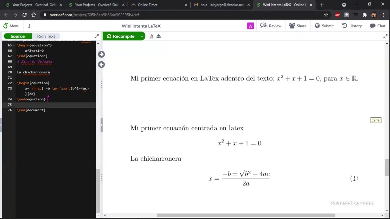 Aprender LaTeX desde cero usando Overleaf (Parte 1)