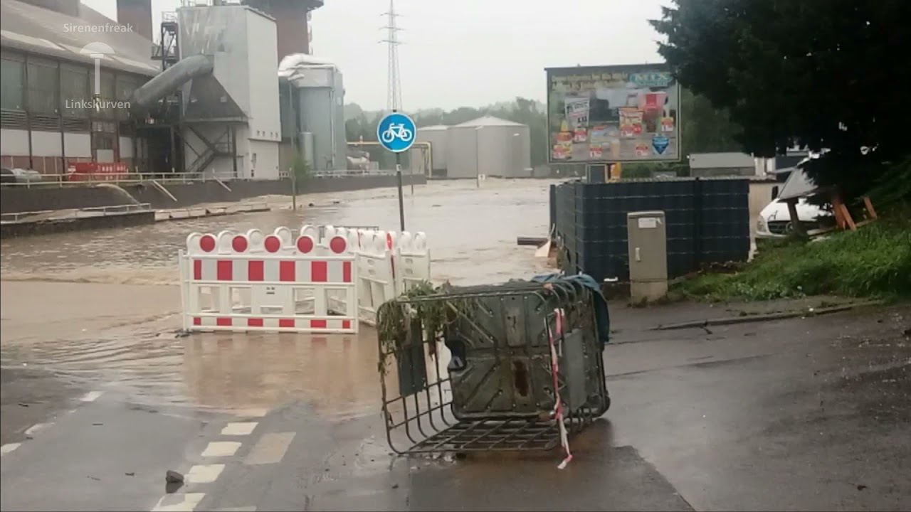 Hochwasser und Überschwemmungen in Stolberg und Eschweiler am 14. 07. und 15.07.2021 nach Dauerregen