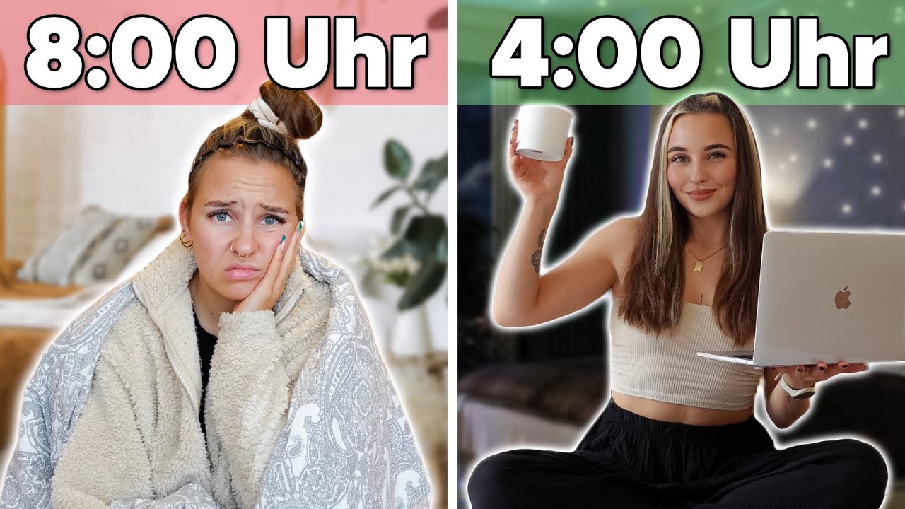 Um 4:00 Uhr Aufstehen Für 1 Woche *extrem* + Schneller Einschlafen Tipps