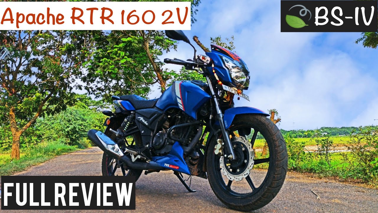 TVS Apache RTR 160 2V BS-4 Full Review,Matte Blue Looks And Impressions.