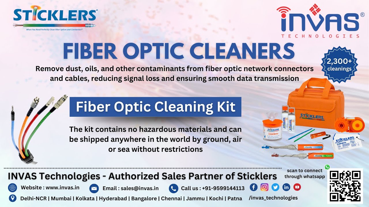 Best Fiber Optic Connector Cleaners | Microcare Sticklers Smart #opticalfiber  #cleaners #invastech