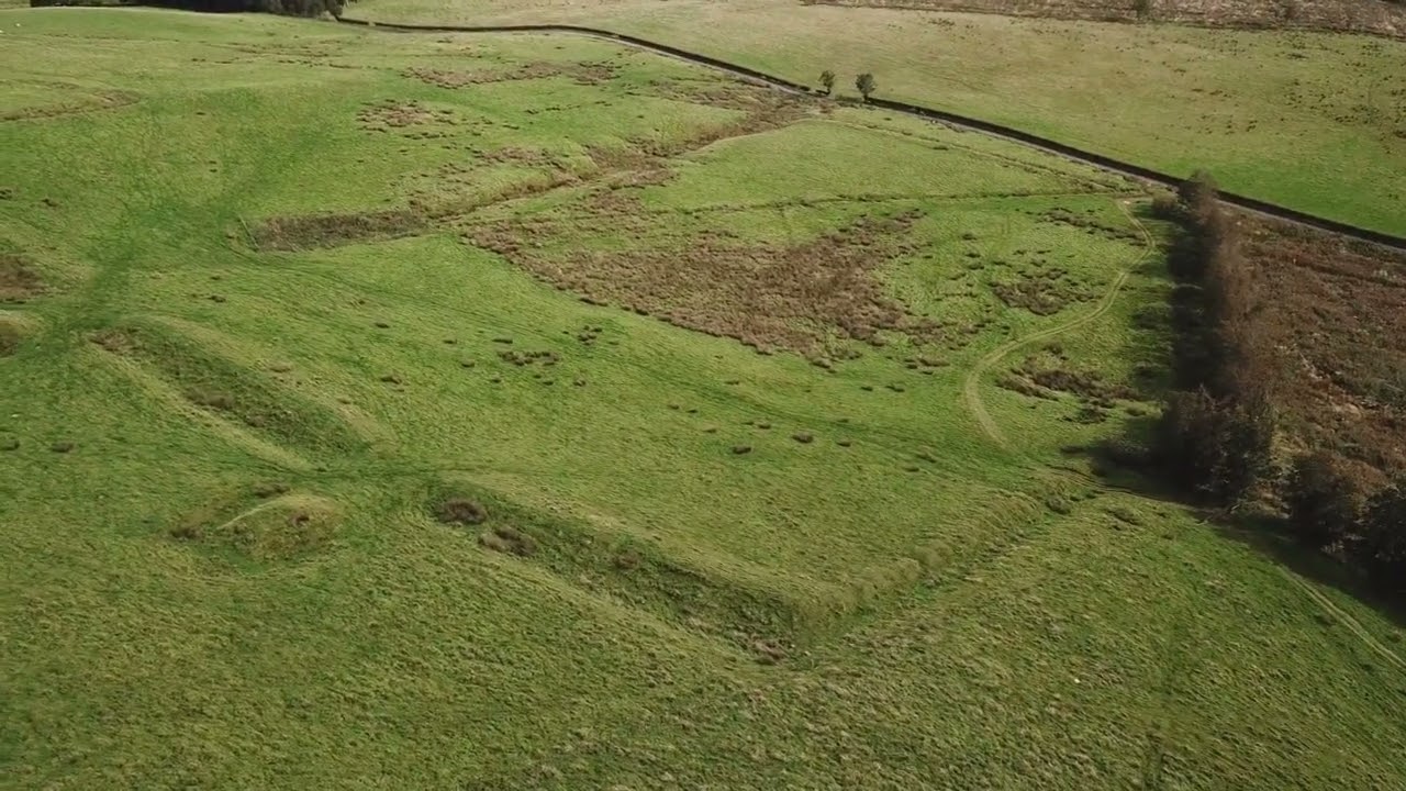 Burnswark Hill Fort  & Roman Camps.  Drone view , Sep , 2025