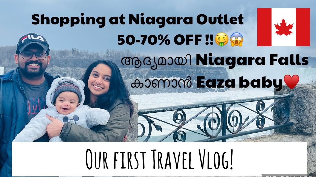 A day at Niagara || Outlet Mall Shopping & Niagara Falls || First Travel Vlog || Ft. Eaza Baby!